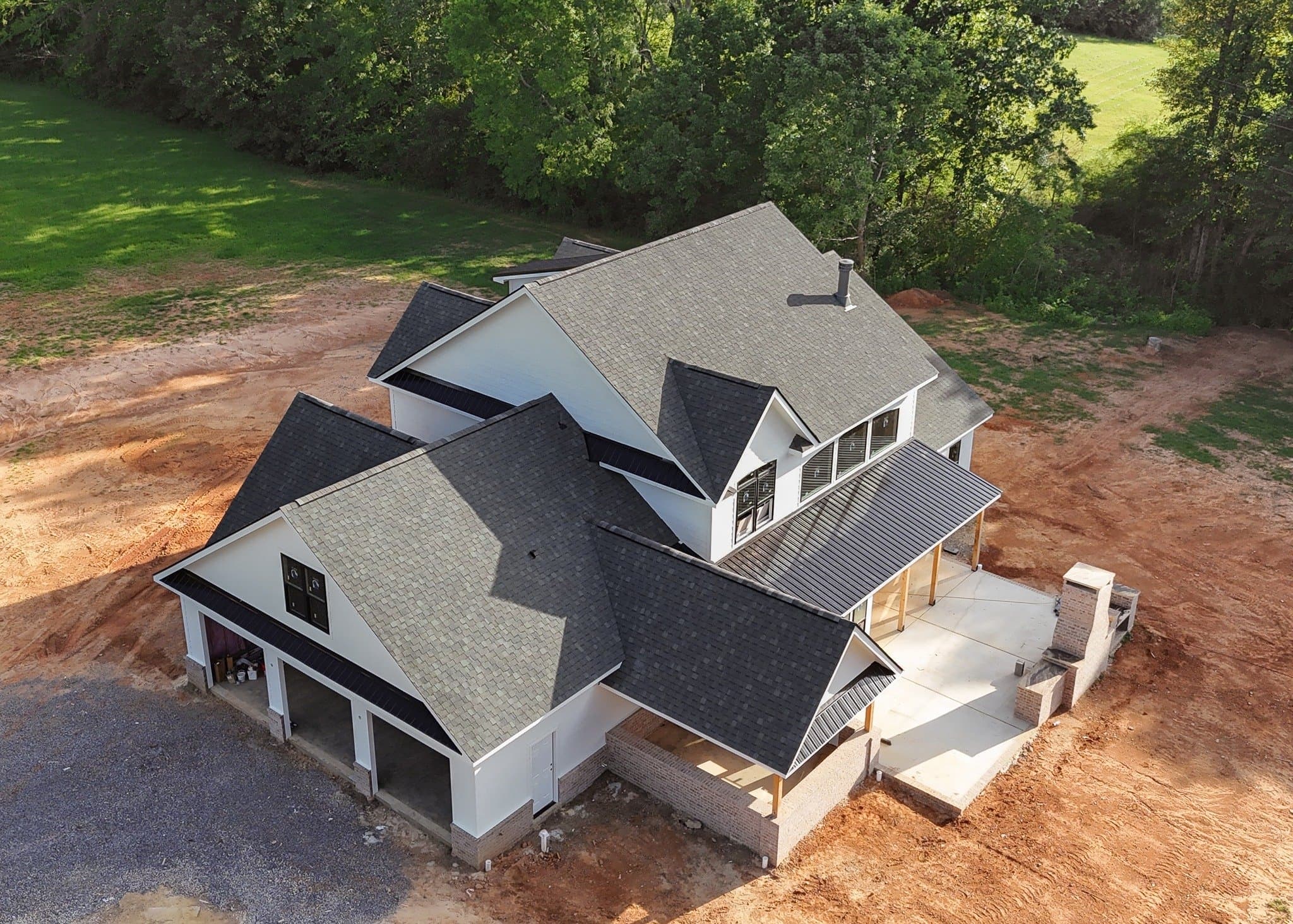 New construction roofing for a modern farmhouse